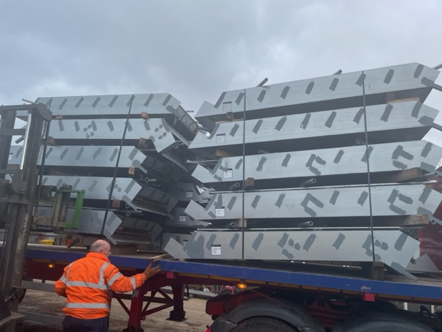 Stair formwork installation team at work