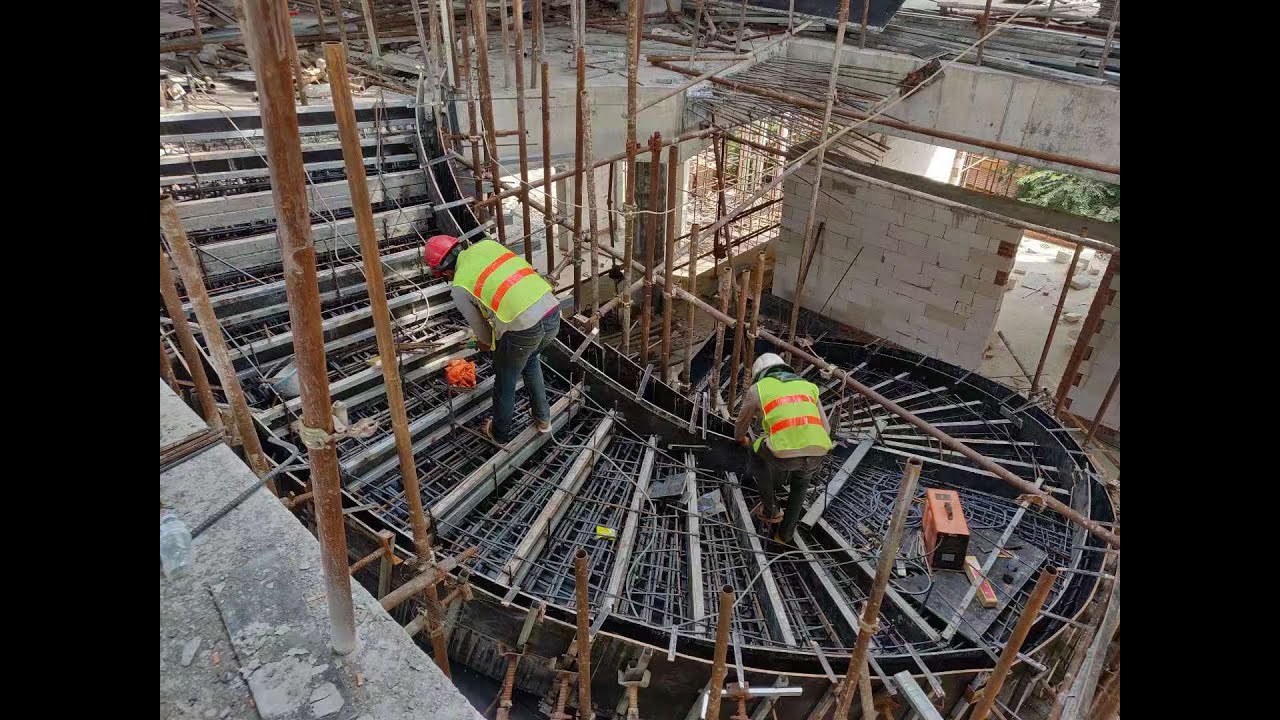 Stair formwork installation example